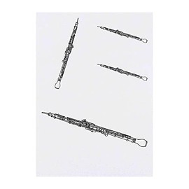 Azeeda 4 x 'Oboe' Temporäre Tattoos - Wasserfest, Hautfreundlich & Ungiftig · Transfers in Verschiedenen Größen (TO00041909)