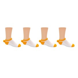 Sock House Co. Pom Pom Pom Calcetines (4 pares) – Calcetines deportivos para niñas de equipo de espíritu de equipo – para niña talla de zapatos de 9 – 3, Dorado, Medium