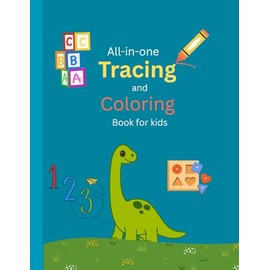 All-in-one Tracing and coloring book for kids