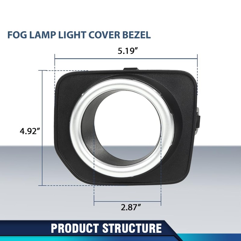 PIT66 Fog Lamp Light Cover Bezel Trim Pair Compatible with