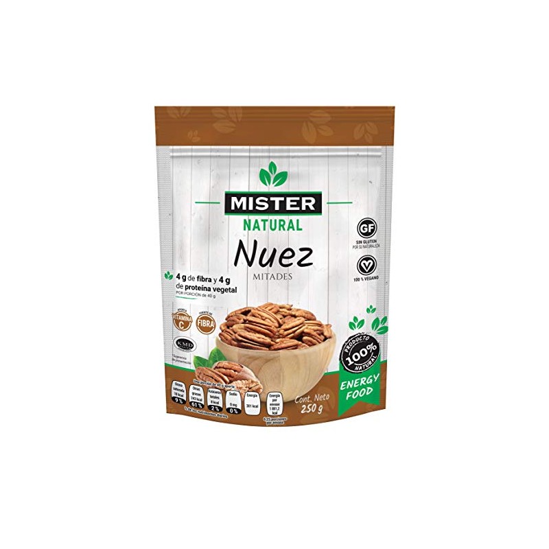 Mister Natural, Nuez en mitades, 250 gramos