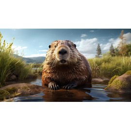 Wooden Jigsaw Puzzle Beaver Wildlife Sea Animal Puzzle Best Brain Exercises Education Art DIY Toy Gift Fun Challenging Educational Gift Home Decor 1000PCS
