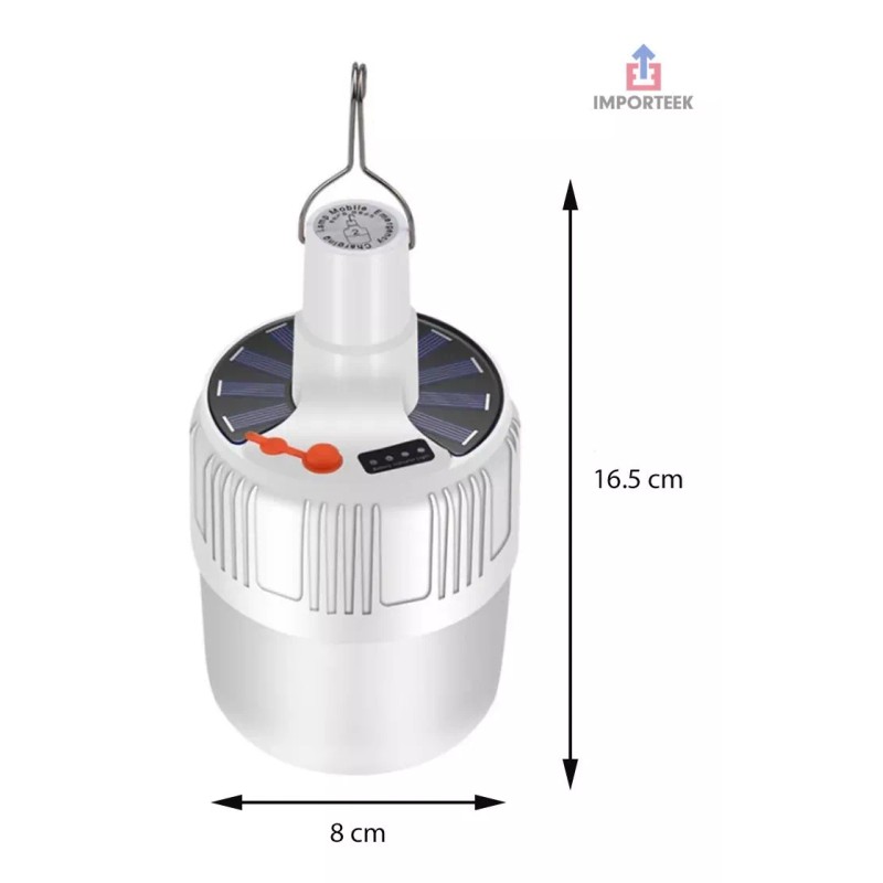 Importeek Lampara Linterna Luz Led Solar Nocturna Camping Senderismo