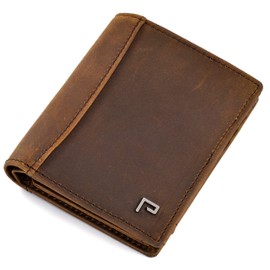 POCARDO Smart Men's Leather Wallet RFID Protection 4 Exclusive Leather Patterns with or without Coin Compartment, Crazy Horse, Wallet