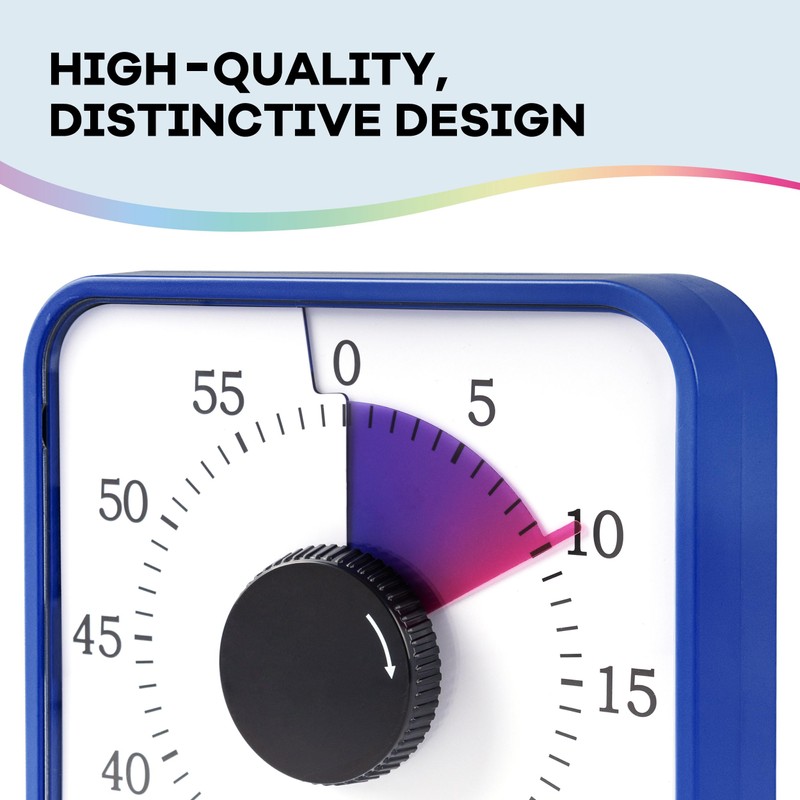 19CM Visual Timer, 1 Hour Countdown Timer, Kitchen Timer, Loud