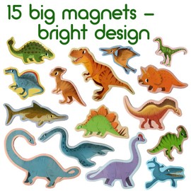 Fridge Magnets For Toddlers Magdum - 15 DINOSAUR TOYS - Fridge Magnets - Magnets For Toddlers - Fridge Magnets For Kids - Kids Magnets - Magnetic Shapes- Magnet Toy- Kids Magnets For Fridge