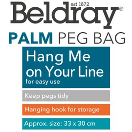 Beldray Peg Bag, White, palm leaf