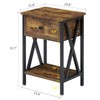 VECELO Nightstand,Modern Bedside End Table, Night Stand with Drawer and
