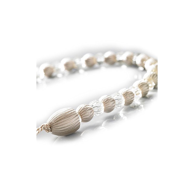 Alan Symonds Earle Beaded Rope Curtain Tie Back, Cream