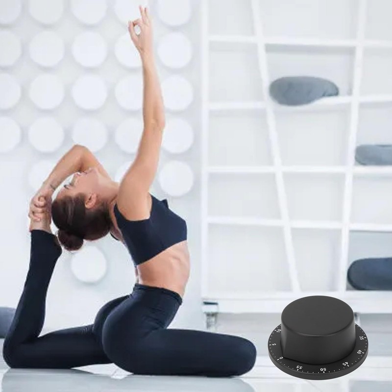 Mechanical Timer,Black Countdown Timer,Massage Fitness Sauna Studying Time Reminder,Kitchen Learning
