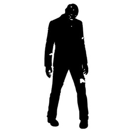 Ranger Products Zombie The Walking Dead Walker Car Window Decal Sticker ZMB011 (White Color Decal) - Die Cut Decal Bumper Sticker for Windows, Cars, Trucks, Laptops, Etc.