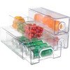 6 PCS Refrigerator Organizers And Storage Stackable Storage Drawers, Large