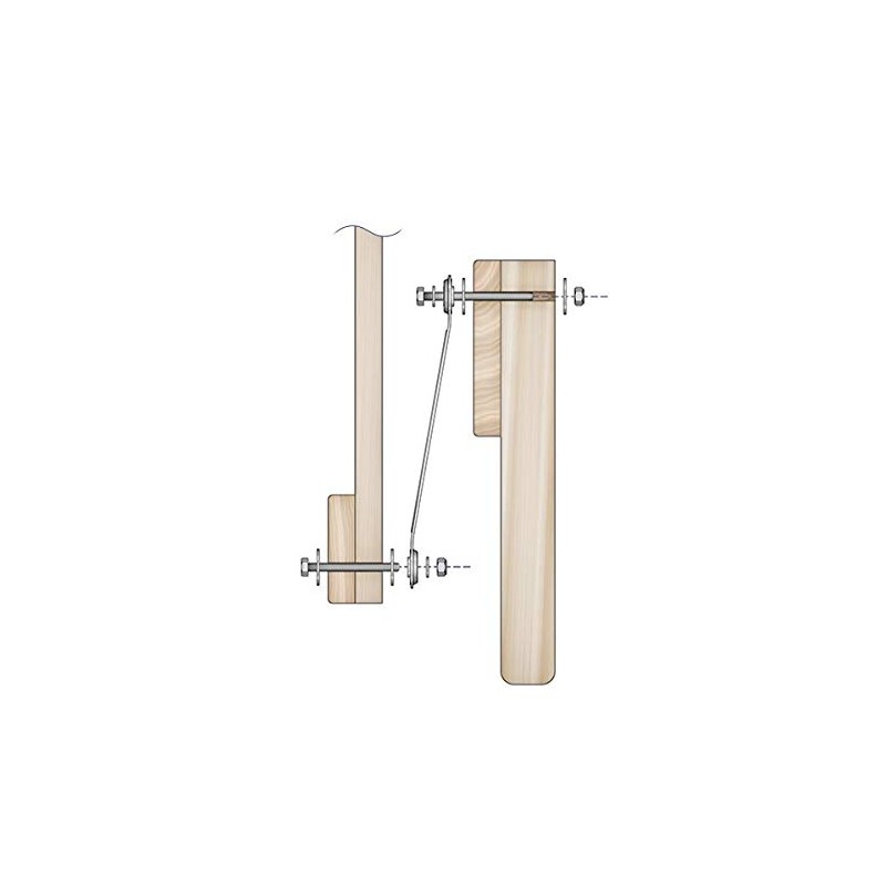 Woodriver Glider Bracket Hardware 4-Piece