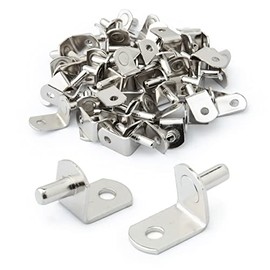 POWERTEC QP1402 5mm L-Shaped Support Bracket with Hole, 5 mm with Mounting, Nickle,50