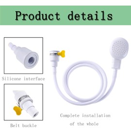 Single Tap Shower Attachment, Shower Head, Portable Shower Head and Hose Set Pet Dog Shower Hair Shower Head for Bathroom Washing Dresser Kitchen Suitable for Pet Families