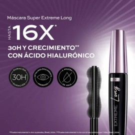 Máscara De Pestañas Lbel Volumen Extremo Larga Duración 30h Color Noir Negro