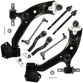 Detroit Axle - 8pc Front End Control Arms Kit for 2015-2016 Honda CR-V, 2 Lower Control Arms w/Ball Joint 4 Tie Rods 2 Stabilizer Sway Bars Replacement