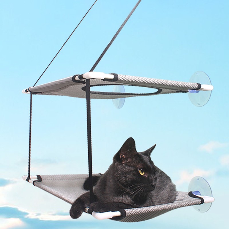 Cat Hammock Double Layer Hanging Installation Strong Suction Cup Soft