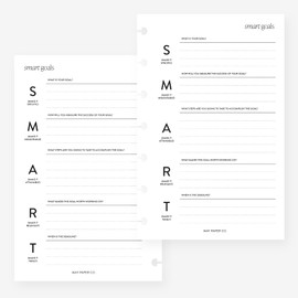 Mini Happy Planner SMART Goals Planner Insert Agenda Refill for 7-Discs Notebook 4.6 x 7