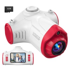 Usteetic Children's Camera, 3 in 1 Projector Camera for Children 1080P Digital Camera Children's Camera Christmas Gift Toy for 3 4 5 6 8 7 9 10 11 12 Years Boys and Girls Spaceship