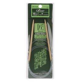 Clover Takumi Bamboo Circular 48-Inch Knitting Needles, Size 7