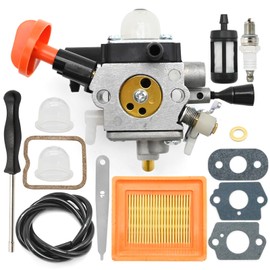 JUUDDENPARTS 4180-120-0617 Carburetor Kits with 2 Primer Bulbs, Replacement for Stihl FS131 HT131 FS131R FS311 HT133 KM131 Lawnmower