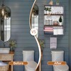 WOODEXPE 22" L Galvanized Wash Tub with Shelves Rustic Bathroom