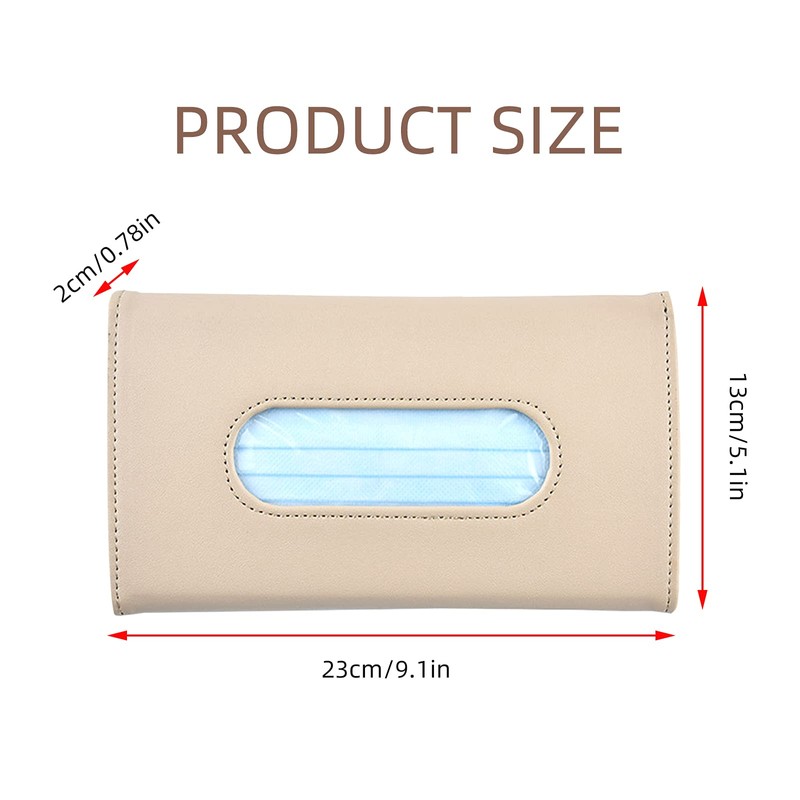 hifrom Car Sunshade Tissue Box, Leather Car Tissue Holder, Car
