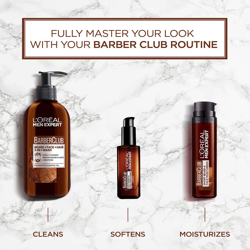 L'Oreal Paris Men Expert BarberClub, Long Beard + Face Oil,