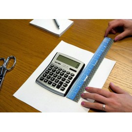 Victor EZ12PBL Plastic Dual Color 12 Inch Easy Read Ruler with Inches Centime...