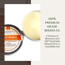 The Boardsmith Cutting Board Oil and Board Butter Set - Premium Cutting Board Wax and Food Grade Mineral Oil Cutting Board Kit - Butcher Block Conditioner (Medium)