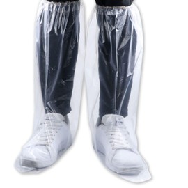 [SATOMO] 防水 厚手 使い捨て シューズカバー 滑り止め付き 靴カバー 男女兼用 室内作業や雨の日に最適 (クリア/10足（20枚入り）)