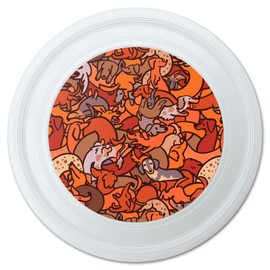 GRAPHICS & MORE Too Many Dachshunds Wiener Dog Pattern Novelty 9" Flying Disc