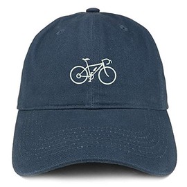 Trendy Apparel Shop Mountain Bike Embroidered Unstructured Cotton Dad Hat - Navy