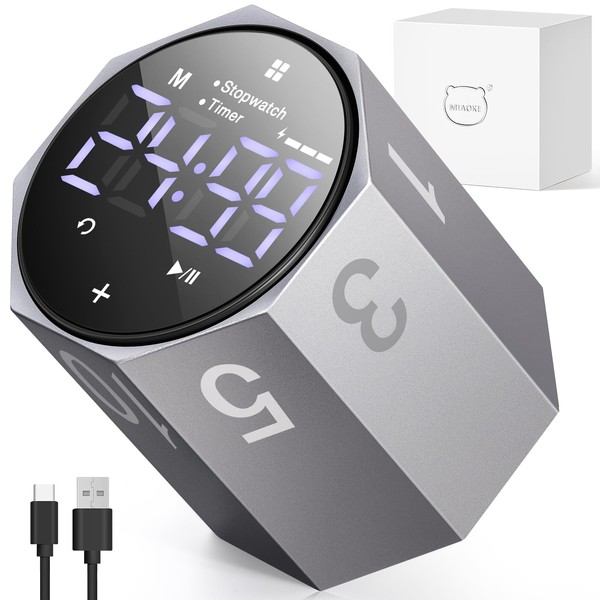 MIAOKE Pomodoro Timer-Aluminum Alloy Frosted Metal LED Large Screen Digital