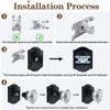 CLCTK 4 Pack Crystal Glass Dummy Door Knob, Single Side