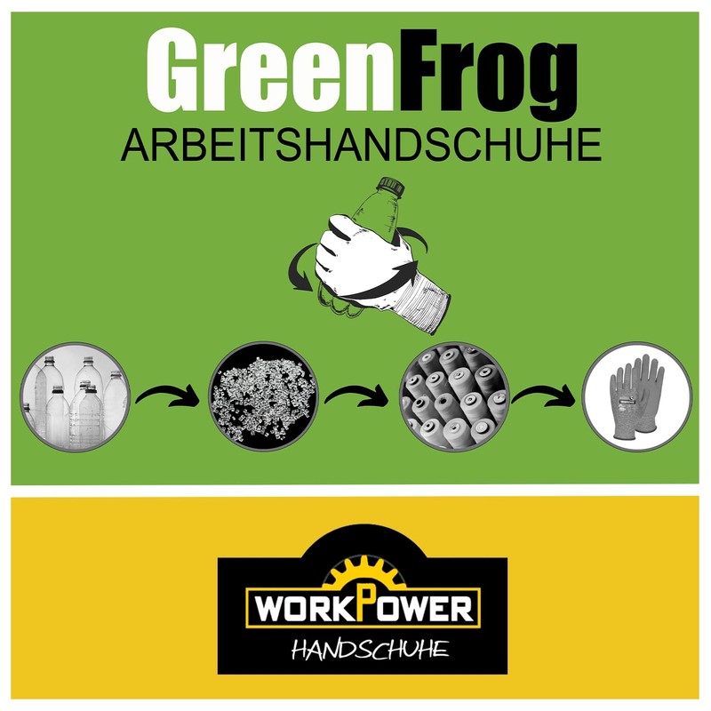 WORKPOWER Work Gloves Night Green for Men - Non Slip
