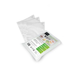 Caso Linea 4 Stelle Sacchetti Sottovuoto Goffrati per Alimenti, 60 Buste 16x23 cm per Tutti i Tipi di Macchine sottovuoto, Molto Resistenti e Anti-Strappo, Sous Vide, 150 µm, Senza BPA