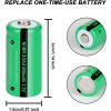 PKCELL 2x 2/3AA Solar Garden lights Batteries NI-MH Rechargeable Battery