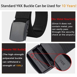 Belts for Men,Elastic Stretch Belt with YKK Plastic Buckle, Breathable Canvas Waist Belt for Work Outdoor Cycling Hiking, Adjustable for Pants Size Below 46inches[53"Long1.5"Wide] (Army Green)