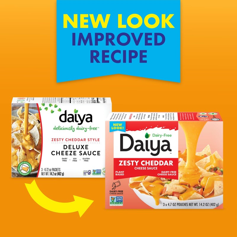 Daiya Dairy Free Zesty Cheddar Cheese Sauce, Plant Based Rich,