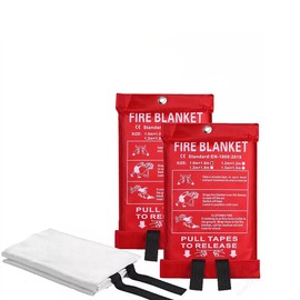 Fire Blanket for Home and Kitchen,39" x 39",2 Pack,Emergency Fire Blanket