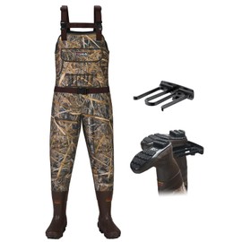 HISEA Womens Chest Waders, 4.5mm Neoprene Duck Hunting Wader for Women with Insulated Boots, Waterproof Fishing Waders Camo