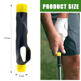 flintronic Golf Grip Trainer, Golf Grip Training Aid Golf Swing Trainer, Arm Band Swing Posture Corrector Practice Alignment for Golf Beginners (Yellow