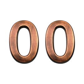 Cobata 2.75 Inch Adhesive House Numbers, Mailbox numbers, Street Door Numbers, Self-stick Address Signs for Apartments, Double Bronze Number 0