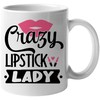 Crazy Lipstick Lady with Pink Lipsticks & Lips Design -