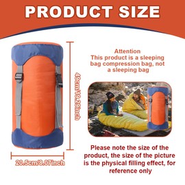 CZAKOMIX 1 x Compression Sack, Lightweight Compression Bag, Waterproof Compression Sacks, Roll Closure for Sleeping Bag, Space-Saving Equipment for Camping, Hiking, Travel (M)