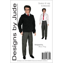 Dress it Up Printed Sewing Pattern for Silkstone Ken & Mad Men Dolls