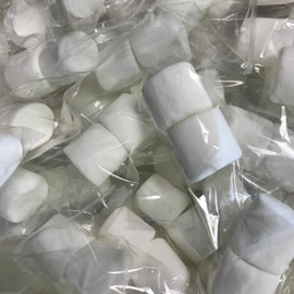 Candy With A Twist - Individually Wrapped Marshmallows - 1 inch (2 per package) x 72 Packages = 144 Total Marshmallows - Perfect for DIY S'mores, Wedding Party Favors, & Hot Chocolate - Round