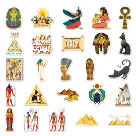 50 PCS Stickers for Ancient Egypt Water Bottle|Waterproof Sticker for Laptop Skateboard Phone Car Decals for Teens Adults Decor (Lost Civilizations Stickers)